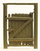 Door for wood fence, brass kit